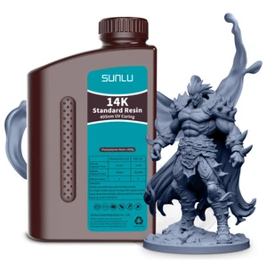 SUNLU 14K Stampante 3D Standard Resina 405nm UV Resine Alta Precisione Blu Grigio 1KG - Foto 1 di 24
