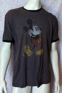 Camiseta Negra Timbre Nueva Sin Etiquetas Clásica Disney Store Mickey Mouse Envejecida EE. UU. Talla L - Imagen 1 de 3