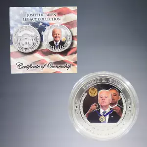 2020 BRADFORD EXCHANGE MINT JOSEPH BIDEN LEGACY COLLECTION MEDAL OF FREEDOM COIN - Bild 1 von 3