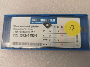WOHLHAUPTER✔️10 x F101 02 GL860 WHC05 ✔️ HC-P20/K20 ✔️WENDEPLATTE ✔️ - Bild 1 von 3