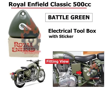 Royal Enfield "Classic 500cc" verde batalla "caja de herramientas eléctricas"... - Imagen 1 de 4