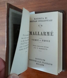 Futurismo - Marinetti - Mallarmé Versi e prose raccolta breviari intellettuali - Foto 1 di 3