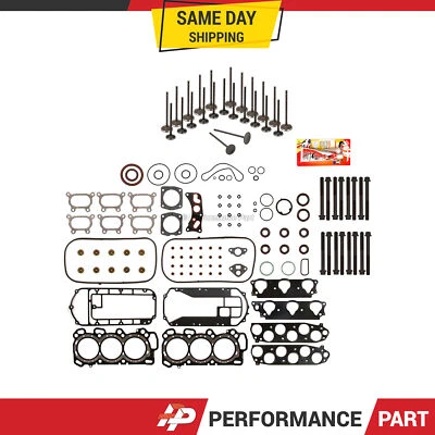 Juego completo de juntas válvulas de escape de admisión aptas para 05-09 Acura Honda 3.2L 3.5L J32A3 J35A Foto 1 de 4