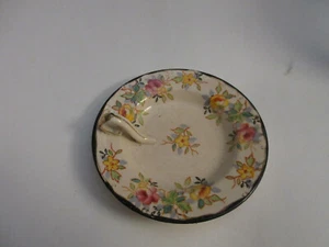VINTAGE FLORAL DISH WITH HANDLE MADE IN JAPAN - Picture 1 of 3