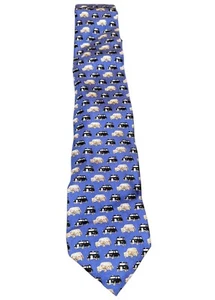 Burberry Men's Silk Neck Tie London Taxi Novacheck 59L 3.75W Made in Italy - Picture 1 of 4