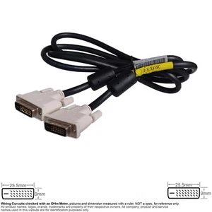 Cable Digital Video DVI-D 24 +1 25 Pin Dual Link 6FT Dell 0X058C 50.7M708.001-R - Bild 1 von 2