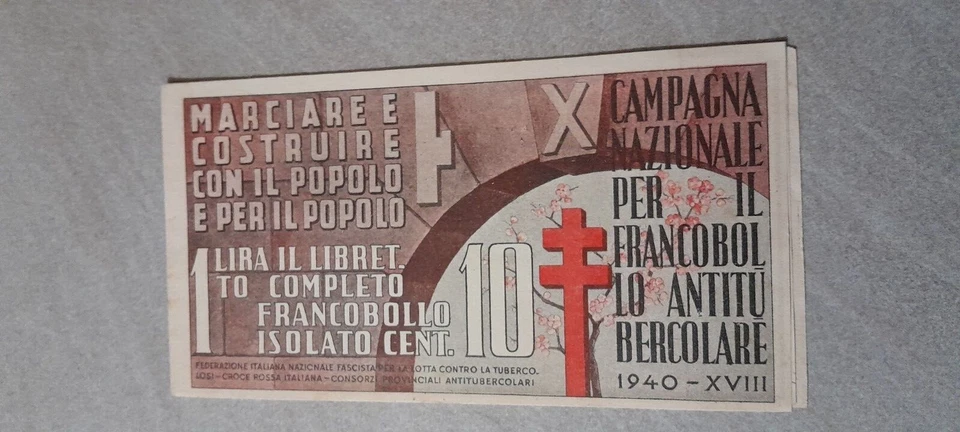 REGNO GIORNATA DELLE DUE CROCI CAMPGNA ANTITUBERCOLARE LIBRETTO INTEGRO OTTIMO - Immagine 1 di 4