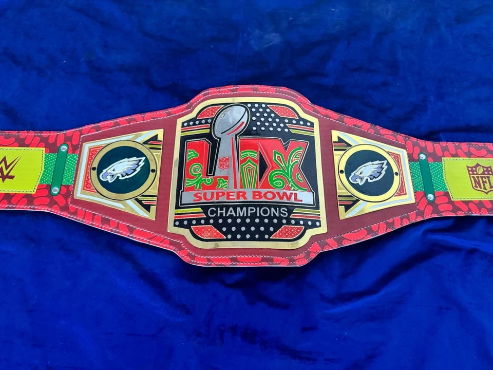 Cinturón título Philadelphia Eagles Super Bowl LIX Champions réplica tamaño adulto 2 mm Foto 1 de 4