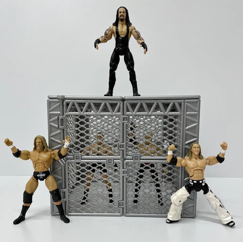 WWE / WWF Deluxe Build N’ Brawl Cage! Figures Not Included Cover