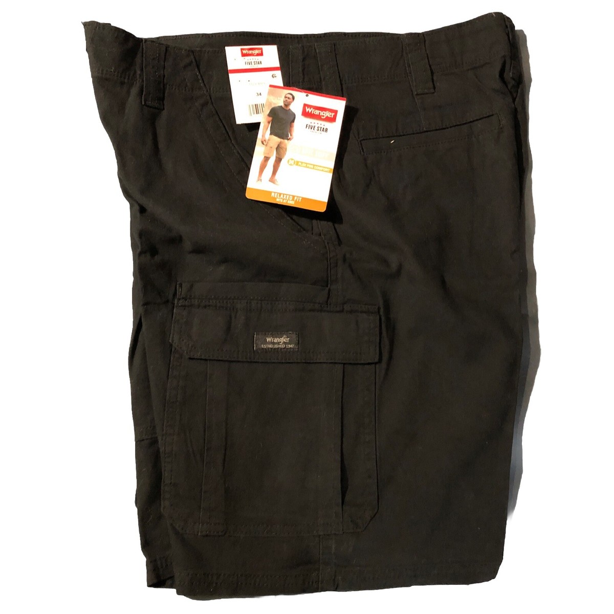 Wrangler Authentics Men's Relaxed Fit Stretch Cargo Short