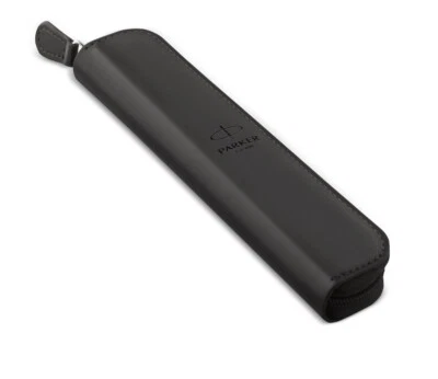 PARKER original Etui  Schwarz Pu Leder Tasche Kugelschreiber Füllfederhalter Neu - Bild 1 von 2