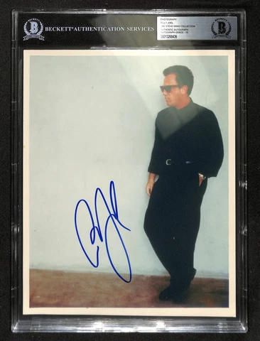 Billy Joel Vintage Signed 8x10 Photo Auto Grade 10 BAS (Grad Collection) Cover