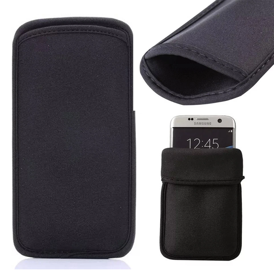 Soft Elastic Neoprene Shock Absorbing Sleeve Pouch Case Cover For Various Phones - Image 1 of 4