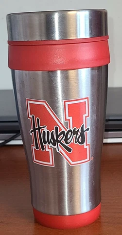 Nebraska Cornhuskers 14oz Stainless Steel Travel Mug Tumbler Coffee Cup Cover