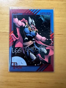 2015 15 Fleer Marvel Retro Autogramm THOR #53 Auto Lee Garbett handsignierte Karte - Bild 1 von 2