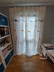 2x2 Vorhänge von Ikea für Kinderzimmer, Motiv Tiere - Bild 1 von 7