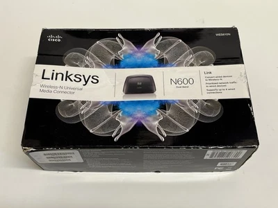 Linksys N600 Dual Band Wireless Bridge Universal Connector WES610N Media Link - Image 1 of 4