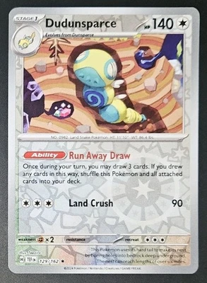Dudunsparce 129/162 2024 Pokemon SV05 Temporal Forces Reverse Holo - Image 1 of 2