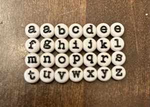 Kleinbuchstaben Buchstaben Perlen - Bild 1 von 6