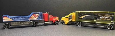 Vintage 2011 Mattel Hot Wheels 11" Long Toy Semi Truck Crash Transport Trailer-2 - Image 1 of 4