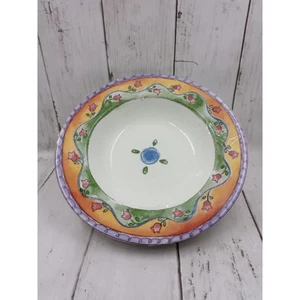 Vtg Sweet Shoppe Peach Cobbler Sango Sue Zipkin Rim Soup Bowls Set of 2 Floral - Picture 1 of 3