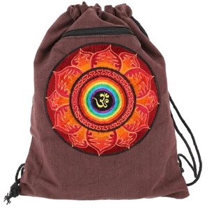 Bestickter Turnbeutel, Rucksack, Sportbeutel, Freizeitbeutel, Goa Beutel, Hippi - Bild 1 von 3