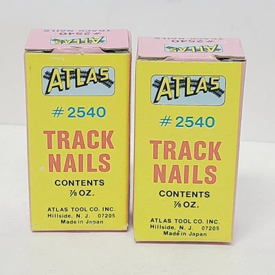 2 Atlas #2540 Track Nails 7/8 Oz 2 Boxes Set Of 2 Vintage - Image 1 of 3