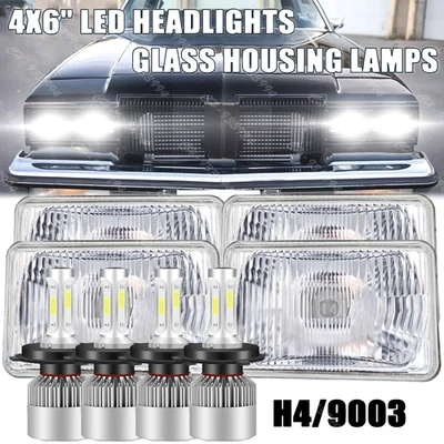 4 faros LED de 4x6"" faros de haz alto/bajo para Oldsmobile Cutlass 1980-1988 Foto 1 de 4