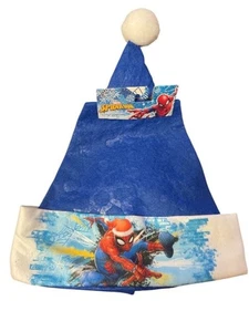 Spider-Man Santa Hat Blue With White Cuff & Pom-Pom - Picture 1 of 1