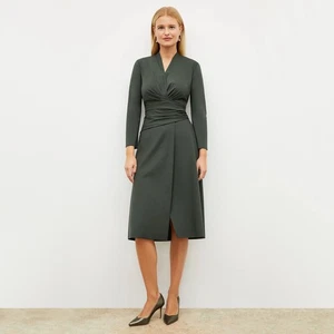 MM LAFLEUR The Carly Dress Stretch Crepe Dark Aloe Green Sz 10 $359 {HH19} - Picture 1 of 5