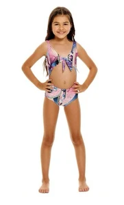 Agua Bendita Girls Size 6 Eter Iliana One Piece Swimsuit Stars Moon Print  NWT - Picture 1 of 7
