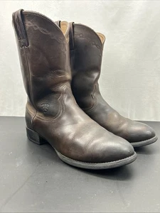Ariat Men’s  Round Up Cowboy Boots Size 8 EE Brown Leather 1002280 - Bild 1 von 7