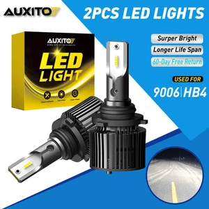 AUXITO 2x 9006 HB4 LED Headlight Kits Fog Bulbs High/Low Beam 6000K Super White - Picture 1 of 11