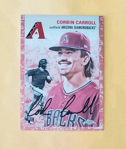 2023 Topps Chrome Platinum Toile Rose Gold Refractor /75 Corbin Carroll #350 RC - Picture 1 of 4