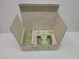 Mosser Glas Jennifer grün Set #4 Tortenheber & kleine Dessertteller Puppenschale - Bild 1 von 6