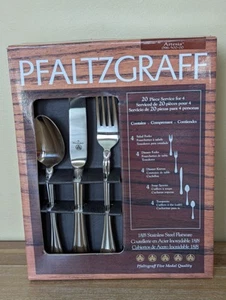 ARTESIA Pfaltzgraff Edelstahl 20 Teile Besteck Service für 4 RAR Neu im Karton 18/8 - Bild 1 von 12