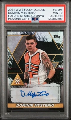 Dominik Mysterio 2021 Topps WWE Fully Loaded Future Stars Auto Gold 6/50 PSA 9 - Image 1 of 4