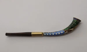 Silber Cloisonné Emaille Tabakpfeife, Russisches Reich, 1900-1917 n. Chr. - Bild 1 von 9