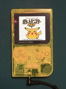 Nintendo Game Boy Pocket IPS Retroiluminación Amarillo Transparente con Cable de Alimentación Japón - Imagen 1 de 8