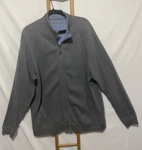 Tommy Bahama Reversible Sweater Men’s XL Greyish Blue Full Zip Long Sleeve - Picture 1 of 12