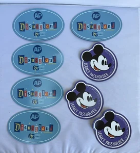 Disney Jahreskarte Inhaber 65th Anniv Legacy AP Magnete Disneyland Resort 8er Set - Bild 1 von 5