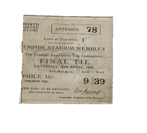 1925 FAC FINAL - SHEFFIELD UNITED V CARDIFF CITY - NACHBILDUNG SPIELTICKET - Bild 1 von 1