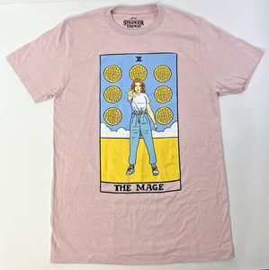 Stranger Things Shirt Herren Small Pink The Mage Eleven Tarot Grafik Netflix - Bild 1 von 8