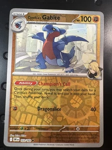 Holofoil inverso Cynthia's Gabite 103/182 común SV10: Destined Rivals casi como nuevo - Imagen 1 de 2