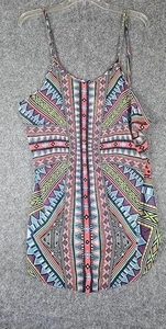 Ocean Pacific Juniors Tribal Swim Cover Up Size Lrg 11-13 Orange Blue Yellow - Picture 1 of 6