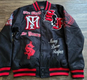 NWOT Reason X Scarface Tony Montana Varsity Jacket Black/Red Mens Size Large - Picture 1 of 6