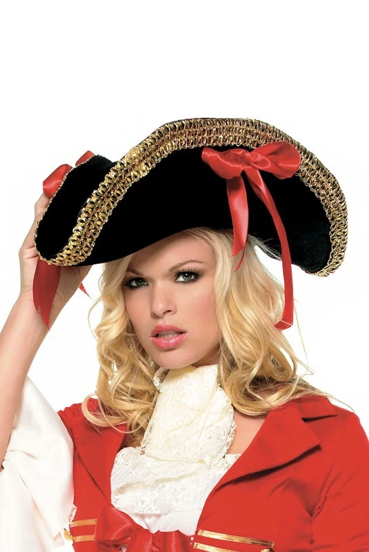 Sombrero pirata de lujo para mujer accesorio de disfraz de Halloween Foto 1 de 1