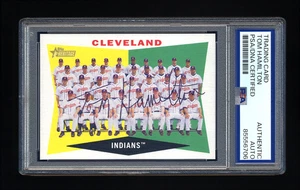 TOM HAMILTON SIGNED 2009 TOPPS PSA/DNA AUTOGRAPHED CLEVELAND INDIANS HOF - Picture 1 of 2