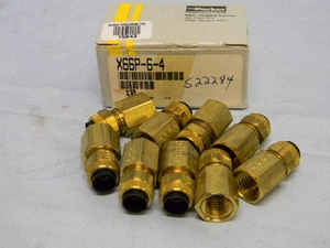 9 NEW Parker 66P Female Connector Tube: 3/8" Thread: 1/4" Model: X66P-6-4 - Picture 1 of 3