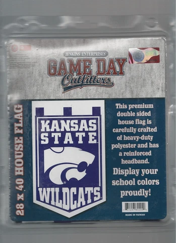 Kansas State Wildcats 2 Sided House Flag Banner 28" x 40" Premium Flag Cover